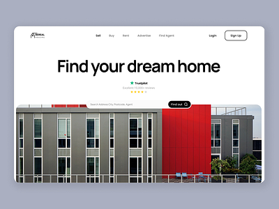 BeREAL Housing - Realstate Hero Section banner section branding design figma graphic design hero section design landing page logo opacityauthor ui ux