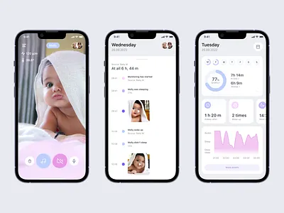 Baby M app design graphic design ui ux