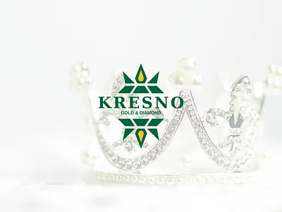 Kresno Logo argrafis brand branding design diamod gift gold jewel kresno logo luxury modern shop vector