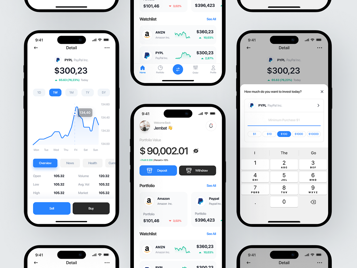 Stocking Finance Mobile App by Habibi 🤖 for Kretya Studio on Dribbble