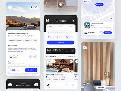 Minggat - Real Estate Mobile Apps app home home rent house mobile mobile app real estate real estate agency real estate app rent ui uidesign uiux