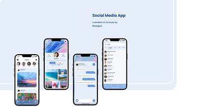 Social Media App app branding design illustration logo typography ui ux vector