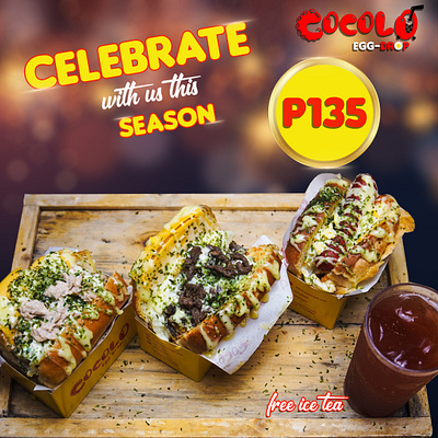 Food for social media ads branding graphic design