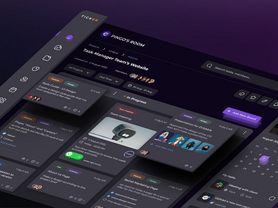Task manager admin panel board breadcrumb calendar dark dark dashboard dark mode darkmode dashboard filter panel platform platform design sidebar task team work user panel