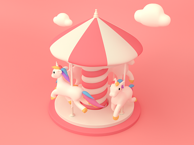 carousel 3d 3d design interface