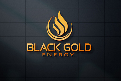 Black Gold Energy Logo Design 3d attractive logo branding design graphic design illustration logo logo design motion graphics ui unique logo design