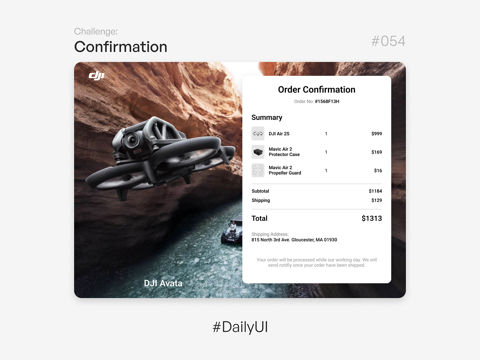 Confirmation - Challenge Daily UI #054 by Jeffrey Gomes on Dribbble