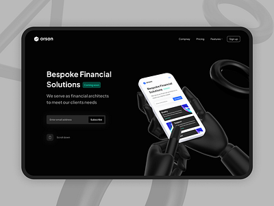 Financial Advisory Landing Page design finance money ui