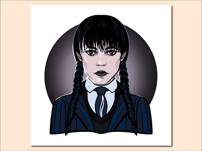 Wednesday Addams Dance Illustration adobe illustrator branding design girl graphic design illustration logo vector