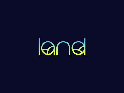 Land logo design gradient land landlogo logo modern t shirt typography wordmark