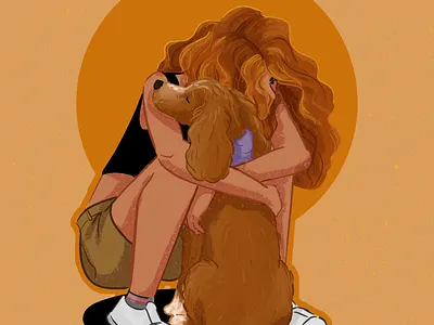 Dog charactedesign children art children book illustration dog illustration orange pet puppy