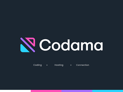 Codama Logo Design arrow blockchain brandbook branding coding crypto developer education engineer graphic design identity it logo network nft pattern programming nft software tech training