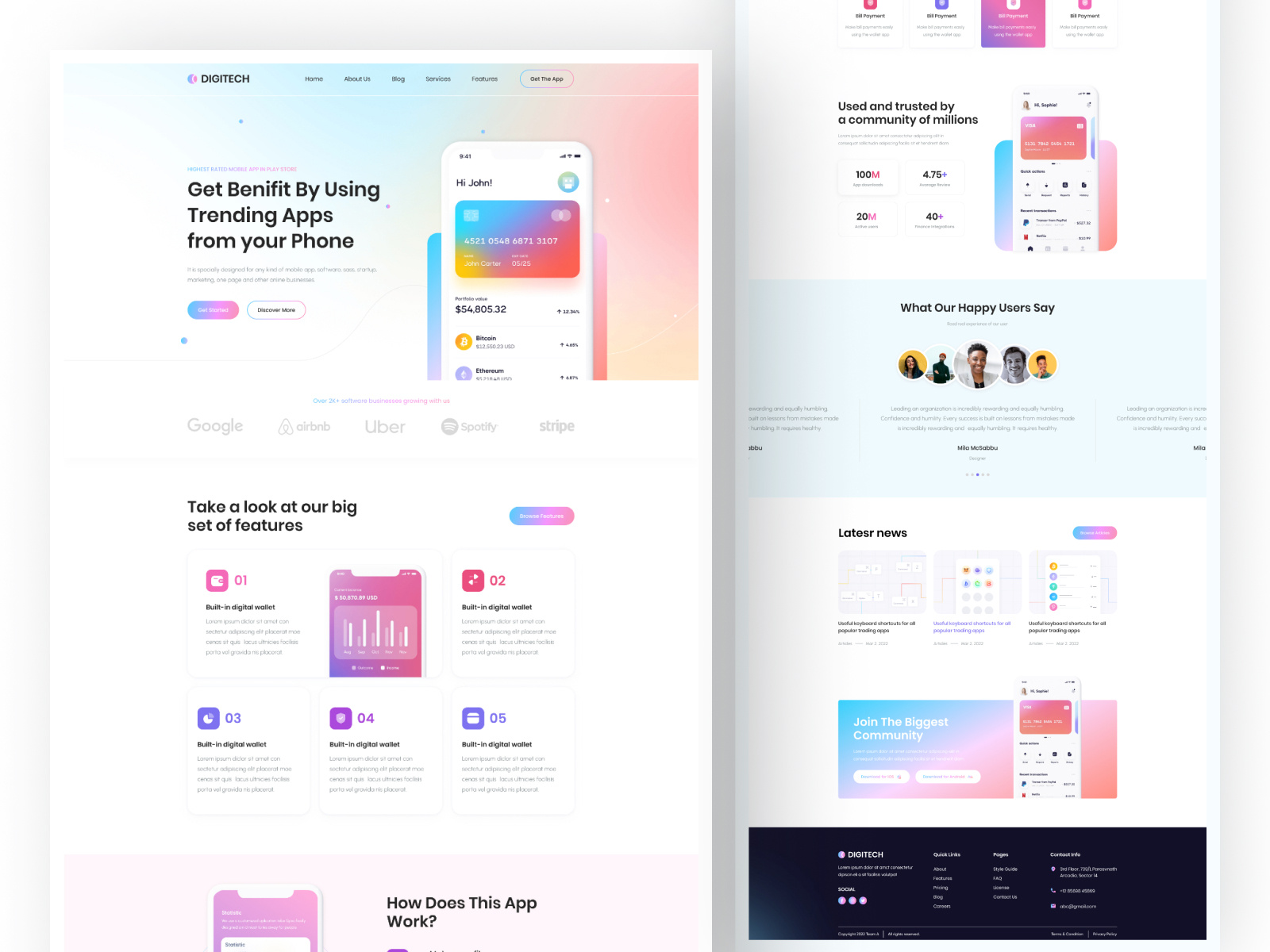 App Landing Page Design by Md Salah Uddin on Dribbble