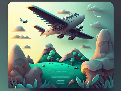 Ux/Ui design Airplane 3d animation branding graphic design logo motion graphics ui