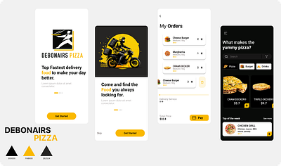 Case Study Debonairs Pizza app design typography ui ux