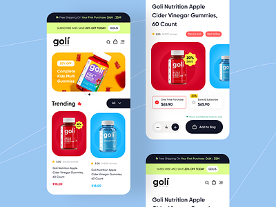 Goli shopify responsive product app design goli modern design nutrition nutrition product one time purchase product design responsive design responsive layout save shopify shopify app shopify design subscribe typography