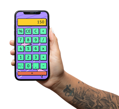 DAILY UI - 004 brutalism calculator dailyui dailyui004 dailyuichallenge design figma neo brutalism ui