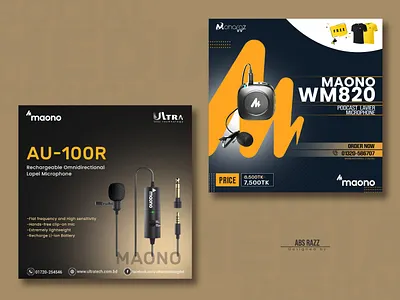 Microphone Banner Design facebook banner graphic design instagram banner microphone banner design product marketing design social media banner social media marketing