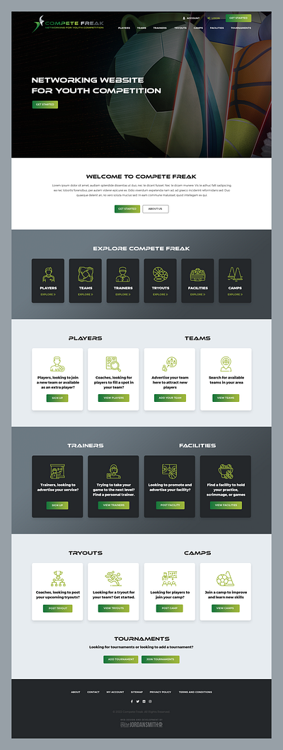 Compete Freak // Web Design basketball community event event web design football networking networking web design soccer sports sports web design tennis youth