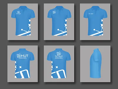 T-shirt Design with Branding (TV Hut) branding branding with tshirt design graphic design print media design t shirt design tshirt design