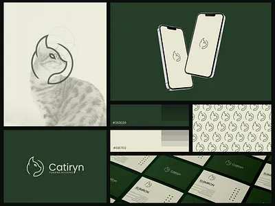 Catiryn Logo animal animals branding cat circle clean corporate branding design golden ratio graphic design grid illustration inspirations logo logodesign minimal modern presentation simple vector