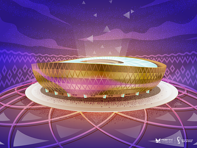 Lusail Iconic Stadium in Qatar Illustration advertising art brand agency branding case study design agency fifa fifa world cup football graphic design illustration interaction design motion design motion graphics ui ux ux case study ve vector worldcup
