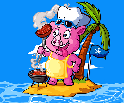 summer grill 2dillustration cartoon character characterdesign design illustration vector