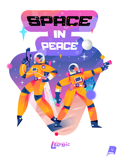 Space In Peace illustratiom character character design childrenbook childrenbook illustration childrenillustration cover design illustration space vector