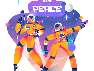 Space In Peace illustratiom character character design childrenbook childrenbook illustration childrenillustration cover design illustration space vector