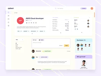 Marketplace company's dashboard dashboard interface marketplace nav product design timeline ui