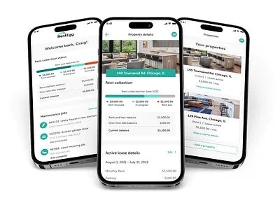 NestEgg Properties Experience mobile app design mweb product design ui