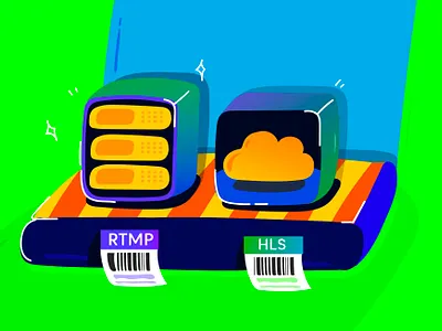 RTMP vs HLS - Castr.io/blog childhood design graphic design illustration