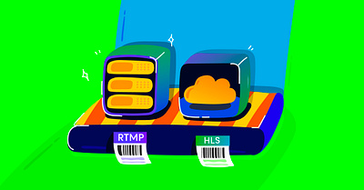 RTMP vs HLS - Castr.io/blog childhood design graphic design illustration