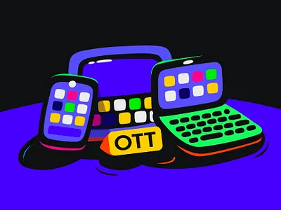 OTT Apps design illustration