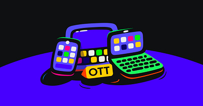 OTT Apps design illustration