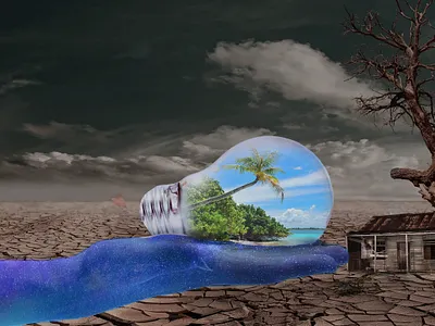 burned with a vision of the beach design graphic design illustration