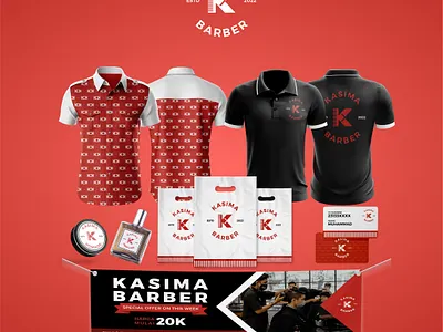 Kasima Barber barber branding cool cutting design graphic design hair handsome icon illustration logo mainly mens sports strong vector