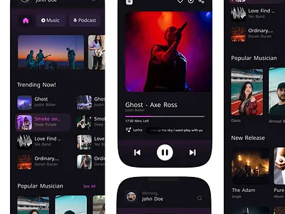 Media Player [Exercise] black indonesia mediaplayer music purpl ui ux