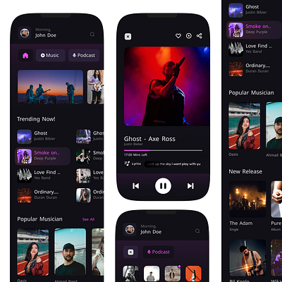Media Player [Exercise] black indonesia mediaplayer music purpl ui ux