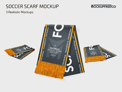 Free Football Soccer Scarf Mockup football free freebie mock up mockup mockups photoshop psd scarf soccer template templates