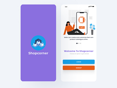 Onboarding screen design for an ecommerce platform design design control figma illustration mobile app ui mobile ui onboarding screen splash screen ui ux