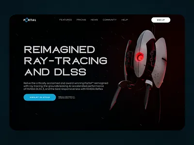 Portal Game Website Redesign design home home page homepage landing landing page landingpage page portal site site design web web design website