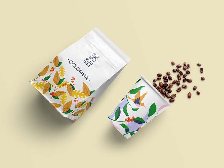 package design with illustrations for FMCG brand