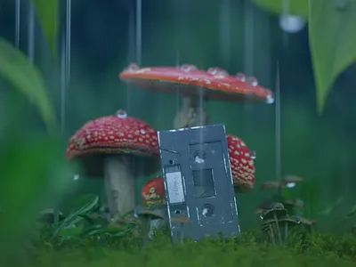 Nostalgia 3d art b3d blender blender3d design illustration mushroom render