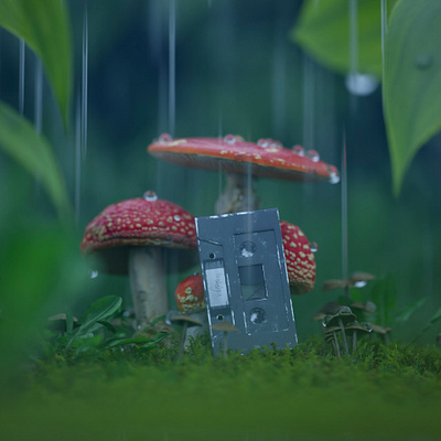 Nostalgia 3d art b3d blender blender3d design illustration mushroom render