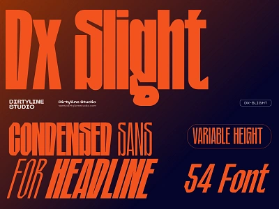 Dx Slight Variable Hight display font fontdesign graphic design layout type typography variable font