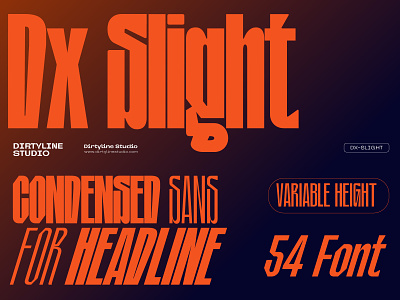 Dx Slight Variable Hight display font fontdesign graphic design layout type typography variable font