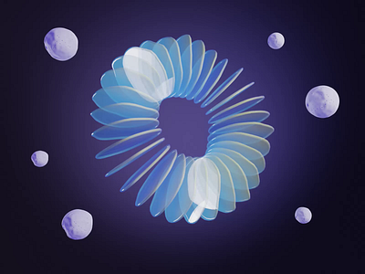 Glass jellyfish 3d 3dart 3ddesign abstact art blender branding concept design forms illustration logo modeling moon render space textures visual art visual identity
