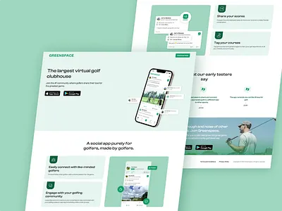 Virtual Clubhouse For Golfers branding mobile app product design ui ux