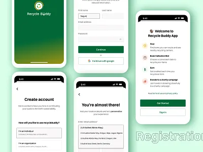 Recycling Mobile App Design design mobile app product des product design recycling sustainability ui ui design ux